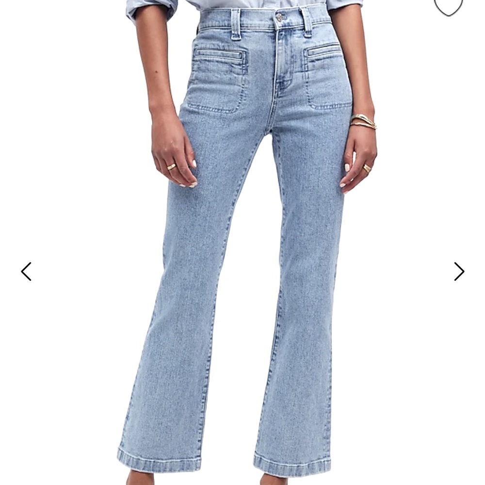 MADEWELL - Mid Rise Kick Out Crop Jeans, Penman Wash